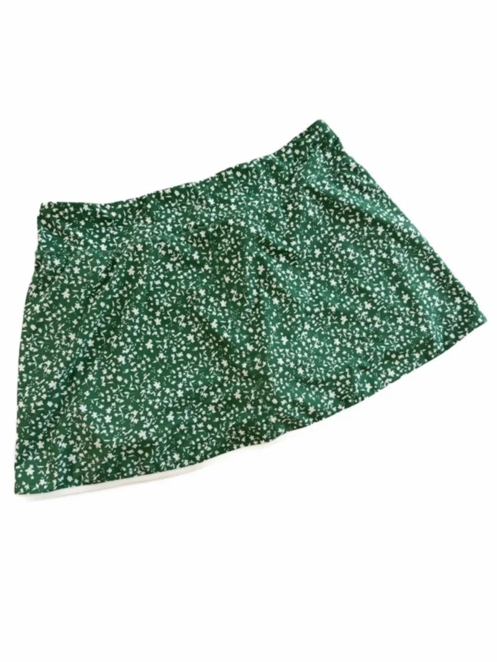 Old Navy Athletic Skort Womens 2X Green White Floral Sporty Boho Pickleball Golf